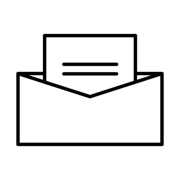 Sobre correo enviar icono de estilo de línea — Vector de stock