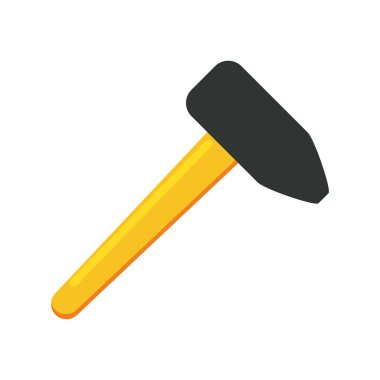 Yapı tokmak aracı düz biçim simgesi