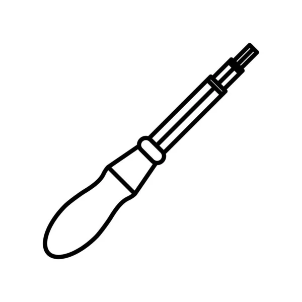 Ikona stylu wiersza śrubokręta narzędzia — Wektor stockowy