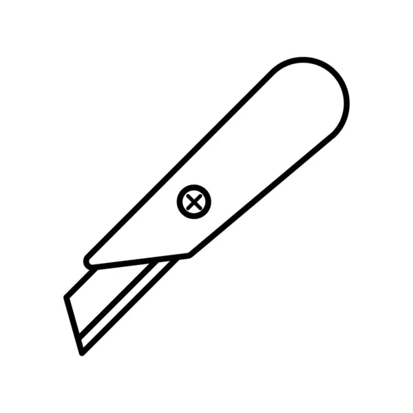 Ikona stylu linii narzędzi budowy skalpel — Wektor stockowy