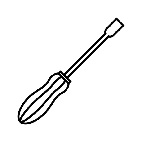 Schraubenzieher Werkzeug Linie Stil-Symbol — Stockvektor