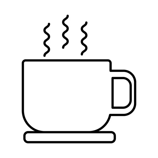 Kaffe kopp linje stil ikon — Stock vektor