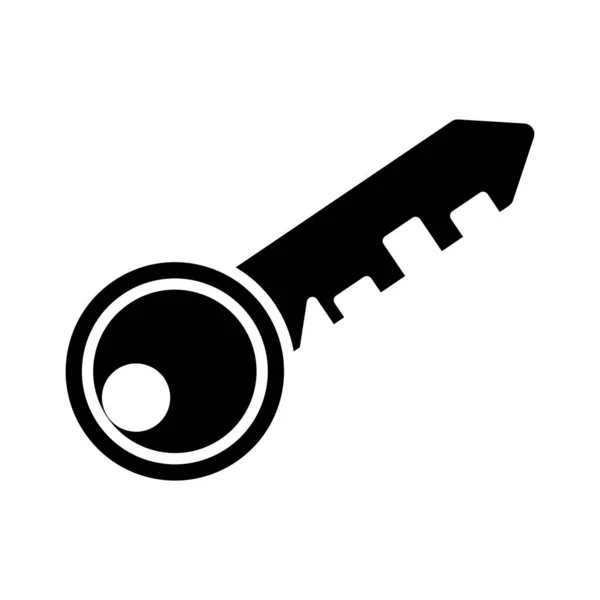 Anahtar kapı siluet biçimi simgesi — Stok Vektör