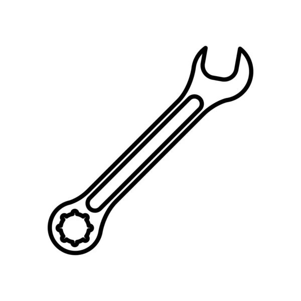 Wrench tool style line icon — Stock Vector