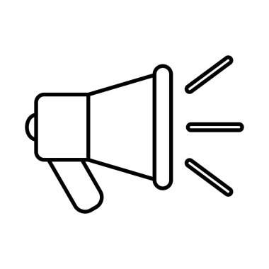 megafon ses çizgisi biçimi simgesi
