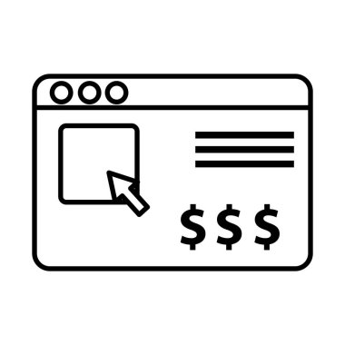 Para sembolleri satır biçimi ile web sayfası şablonu