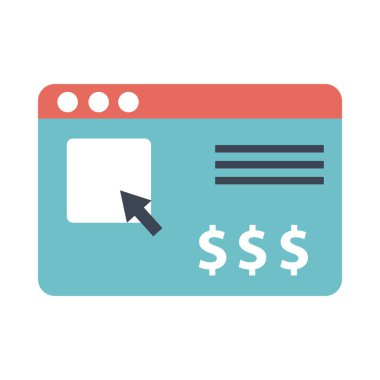 Para sembolleri düz biçimli web sayfası şablonu