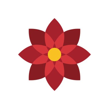 Çin çiçeği dekoratif düz stili