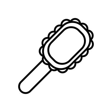 Zarif ayna aksesuar çizgisi biçimi simgesi