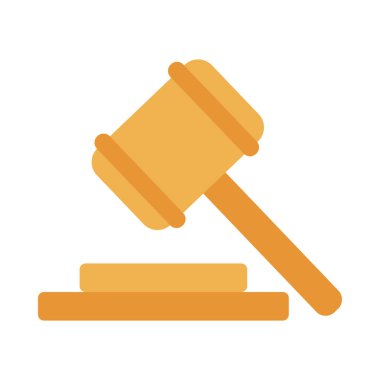 Tokmak yargıç düz biçim simgesi