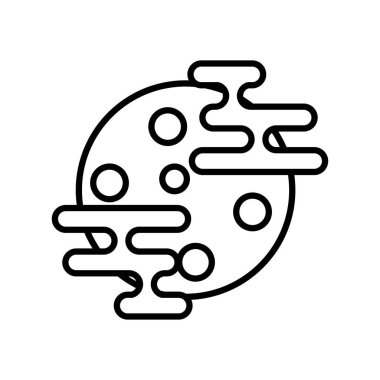 Çin dolunayında bulut çizgisi tarzı simge