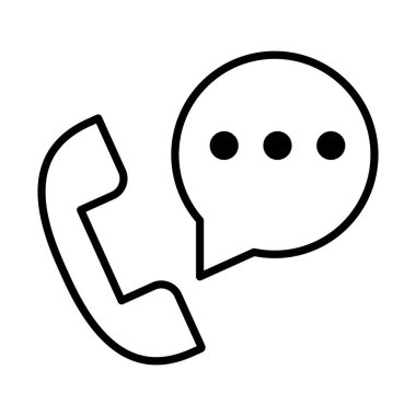 Konuşma baloncuğu teknik servis biçimi olan telefon