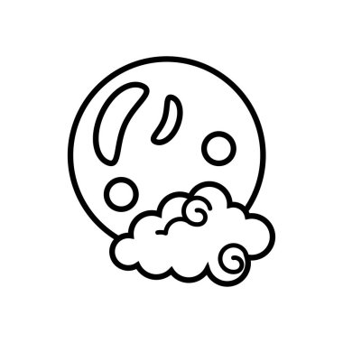 Bulut çizgisi tarzında Çin dolunayı