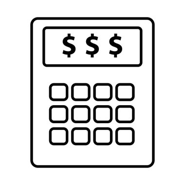Hesap makinesi matematik çizgisi biçimi simgesi