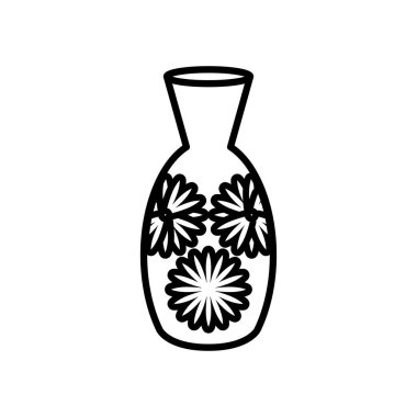 Çin seramik vazo çizgisi simgesi