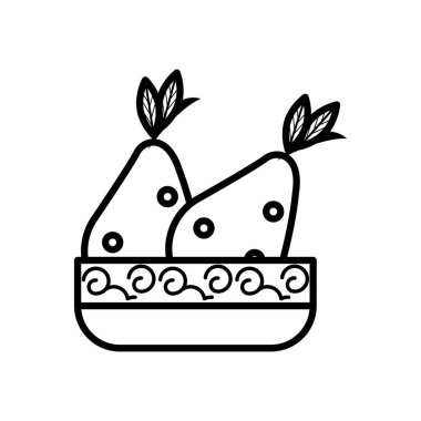 armut satırı biçiminde seramik tabak