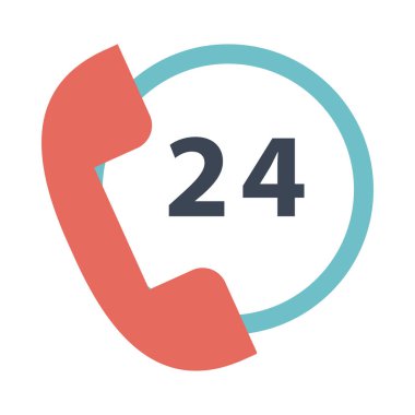 24 numaralı düz biçim simgesine sahip telefon