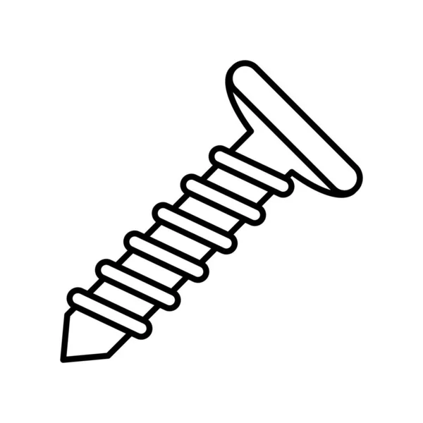 Инструмент винт стиль линии значок — стоковый вектор