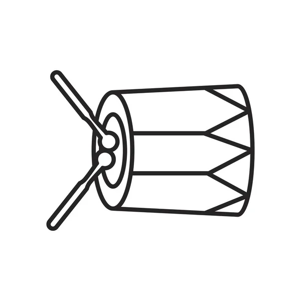 Navratri trumma instrument linje stil ikon — Stock vektor