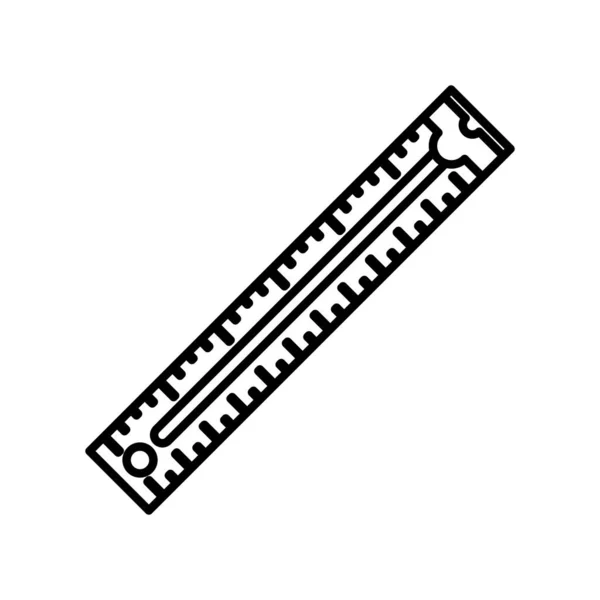 Règle niveau outil ligne style icône — Image vectorielle