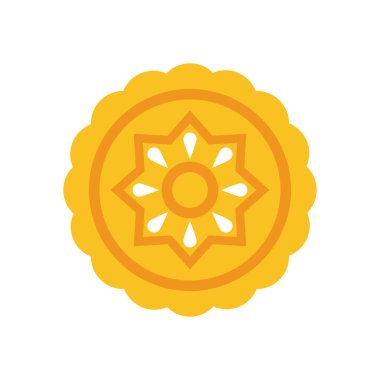 Çin Çiçeği Dekoratif Düz Biçim Simgesi