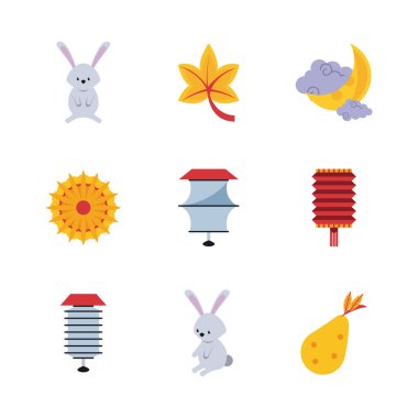 Dokuz Çin ay festivali simgesi