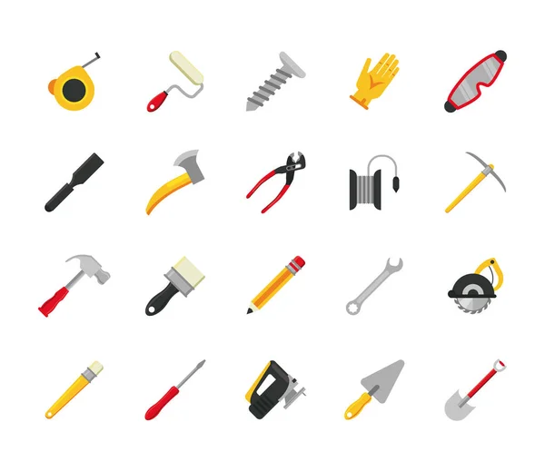 Pacote de vinte ícones conjunto de ferramentas — Vetor de Stock