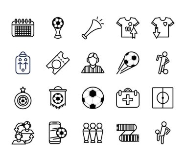 20 futbol sporu simgesi