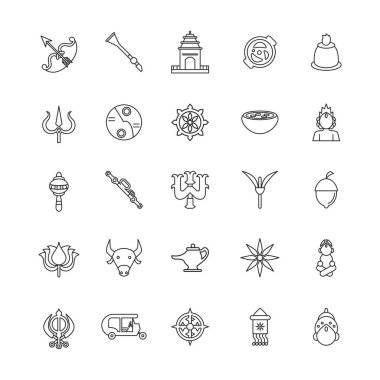 25 navratri çizgisi biçimi simgesi