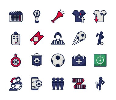 20 futbol sporu simgesi