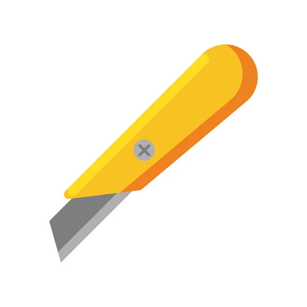 Construction scalpel tool flat style icon — Stock Vector