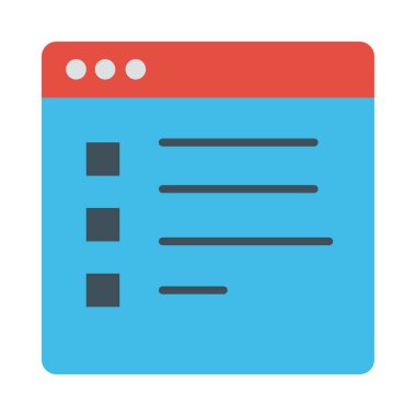 Web sayfası şablonu düz biçim simgesi