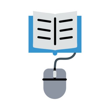 Fare donanımı düz biçim simgesiyle kitap