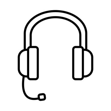 kulaklık aygıtı ses çizgisi biçimi simgesi