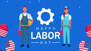 Amerikan bayrağının balonlarla, helyumla ve işçilerle kutlandığı İşçi Bayramı kutlu olsun.