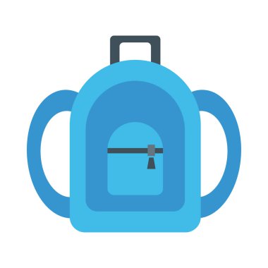 okul çantası ekipmanı düz biçim simgesi