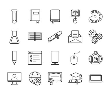 Okula geri dönüş ögeleri paketi