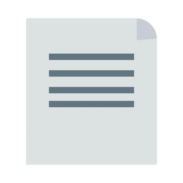 Papper dokument fil platt stil ikon — Stock vektor