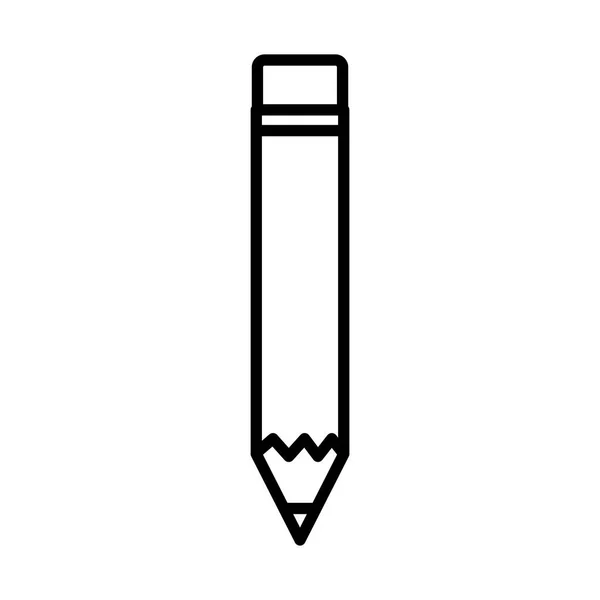 Bleistift Schule Versorgungslinie Stil-Symbol — Stockvektor