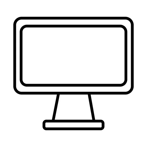 Desktop-Computer Linie Stil-Symbol — Stockvektor