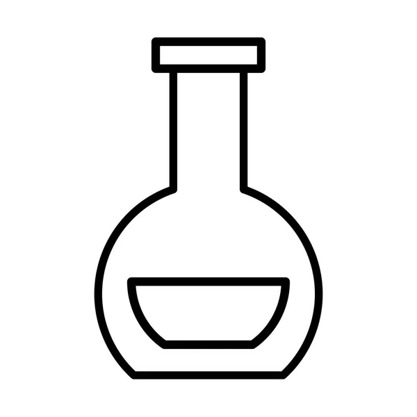 Tube test laboratoire ligne style icône — Image vectorielle