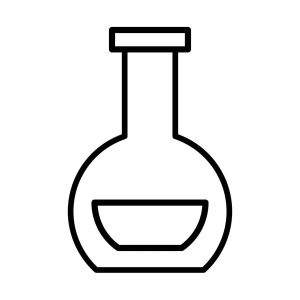 튜브 실험 실험실 라인 스타일 아이콘 — 스톡 벡터