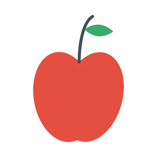 Fresh apple flat style icons — Stock Vector