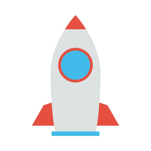 Ícone de estilo plano lançador de foguetes —  Vetores de Stock