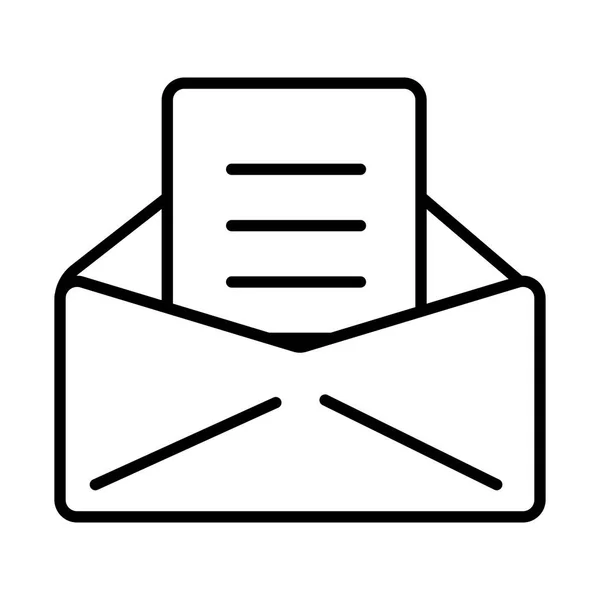 Sobre correo enviar icono de estilo de línea — Vector de stock