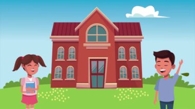 Öğrencilerle okul animasyonuna geri dönüyorum.