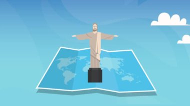 Dünya 'nın anıtlarını kağıt haritada gezmek