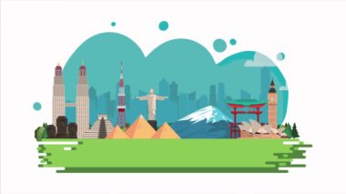 Tarladaki dünyanın anıtlarında dolaşmak.