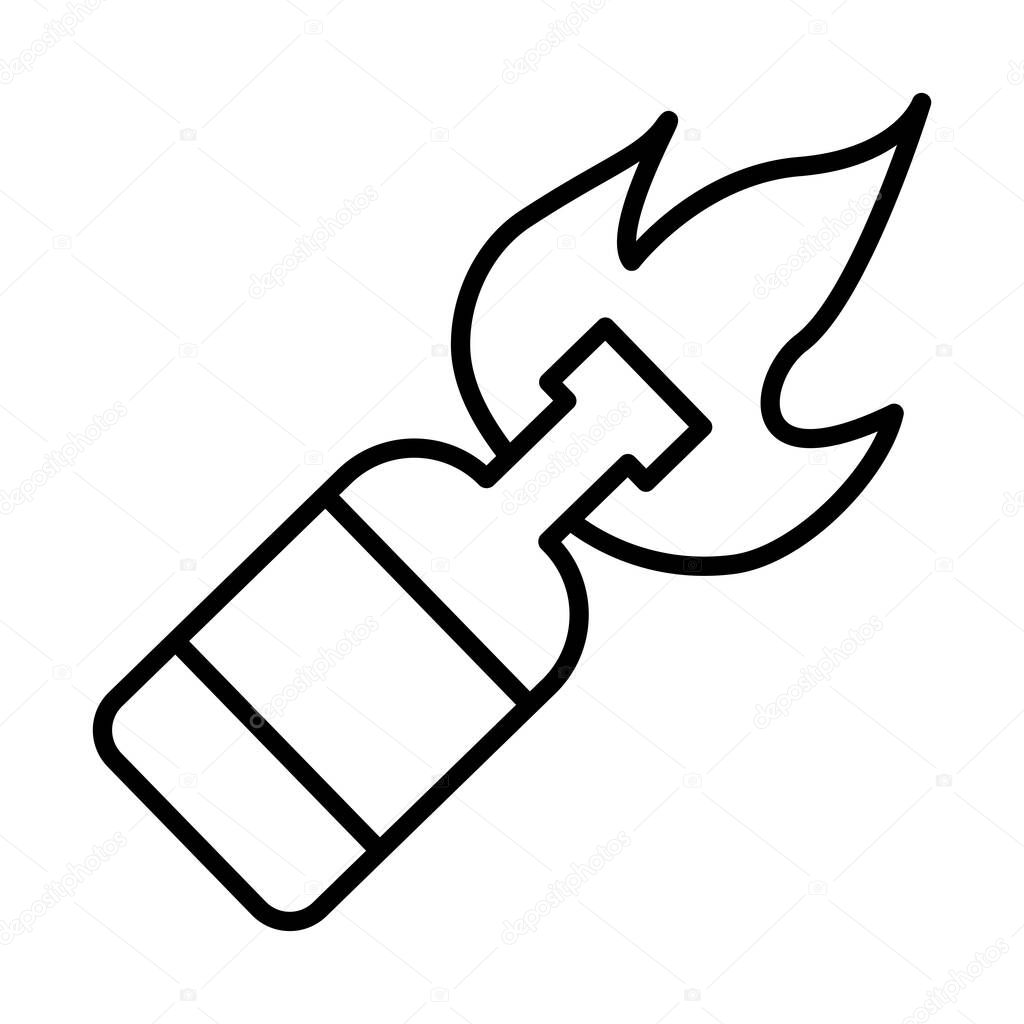 molotov bomb line style icon