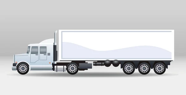Weiße LKW-Fahrzeugmarke isoliert — Stockvektor